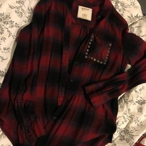 Arizona jeans dark plaid flannel